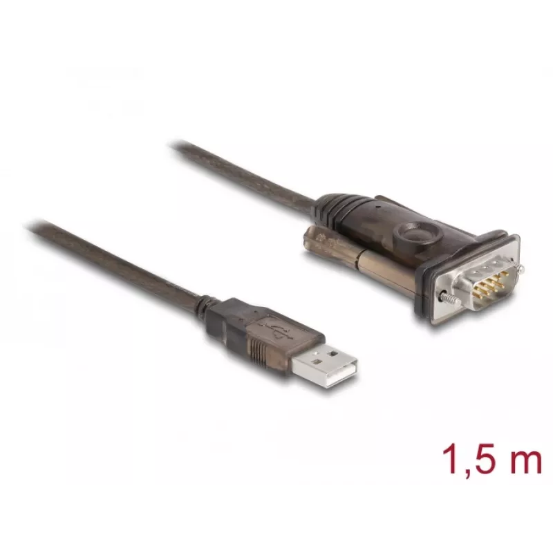 Adapter USB 2.0 Typ-A auf Seriell RS-232 D-Sub 9-polig Stecker DeLOCK 62646