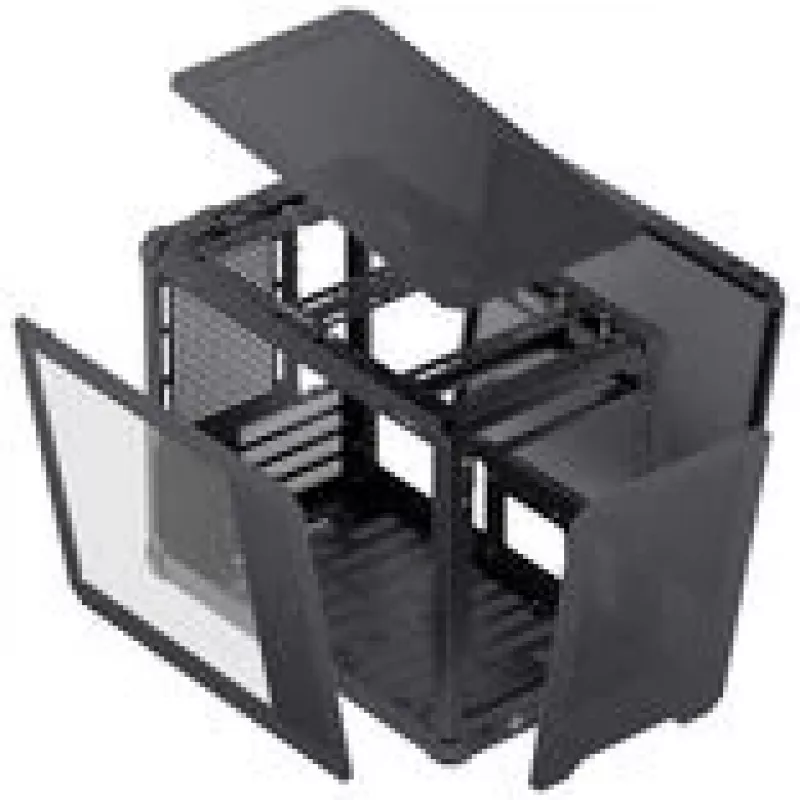 Jonsbo C6 MAX PC-Gehäuse, Mini-Gehäuse, Micro-ATX, Hartglas - schwarz