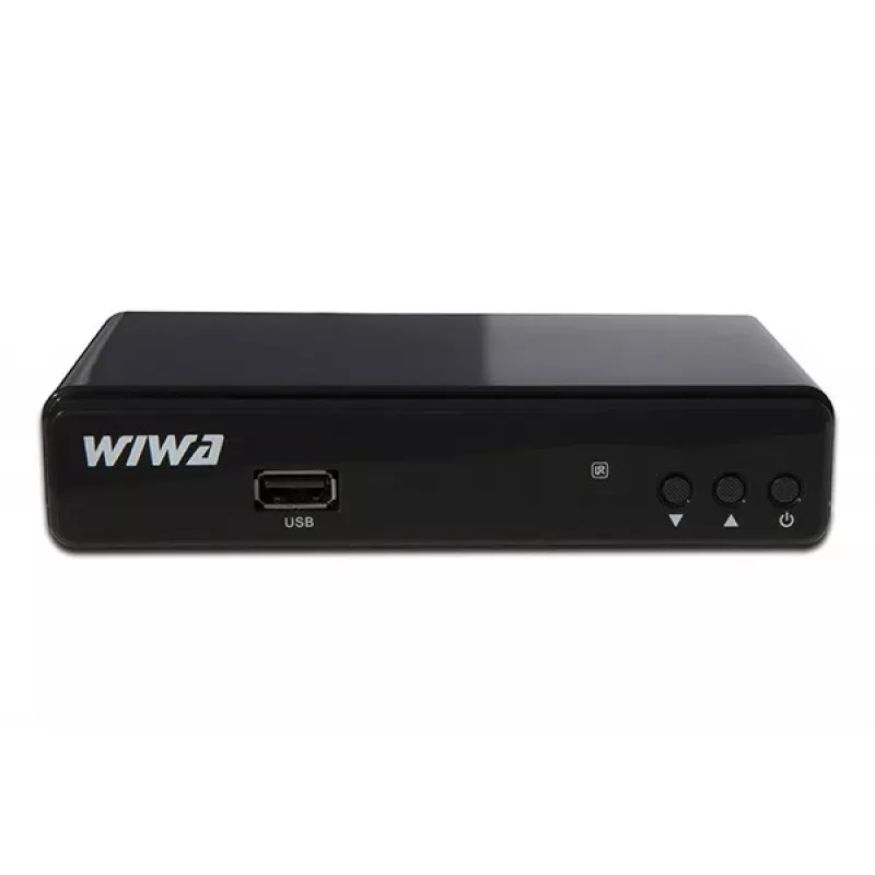Set-Top-Tuner WIWA 2_275294 H.265 DVB-T/DVB-T2 HD, 1 Tuner, 470–860 MHz, HDMI 1.3, USB 2.0, SCART, schwarz