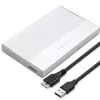 Gehäuse für 2,5-Zoll-SATA-SSD/HDD QOLTEC 52278 USB 3.0, unterstützt bis zu 2 TB