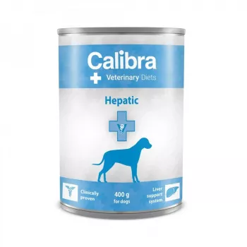 Nassfutter für Hunde Calibra Veterinary Diets Hepatic 400 g — erwachsene Huhnformel zur Leberunterstützung, gluten- und sojafrei