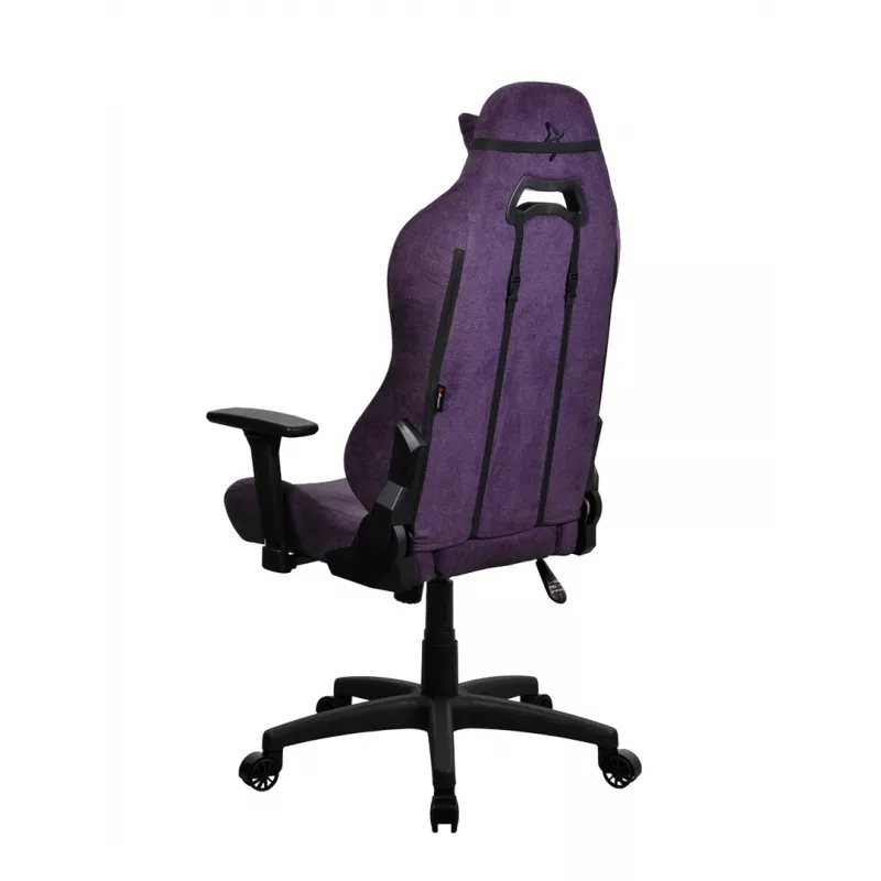 Gaming-Stuhl Arozzi Torretta SoftFabric Lila – ergonomisches Design, verstellbare Armlehnen, neigbare Rückenlehne