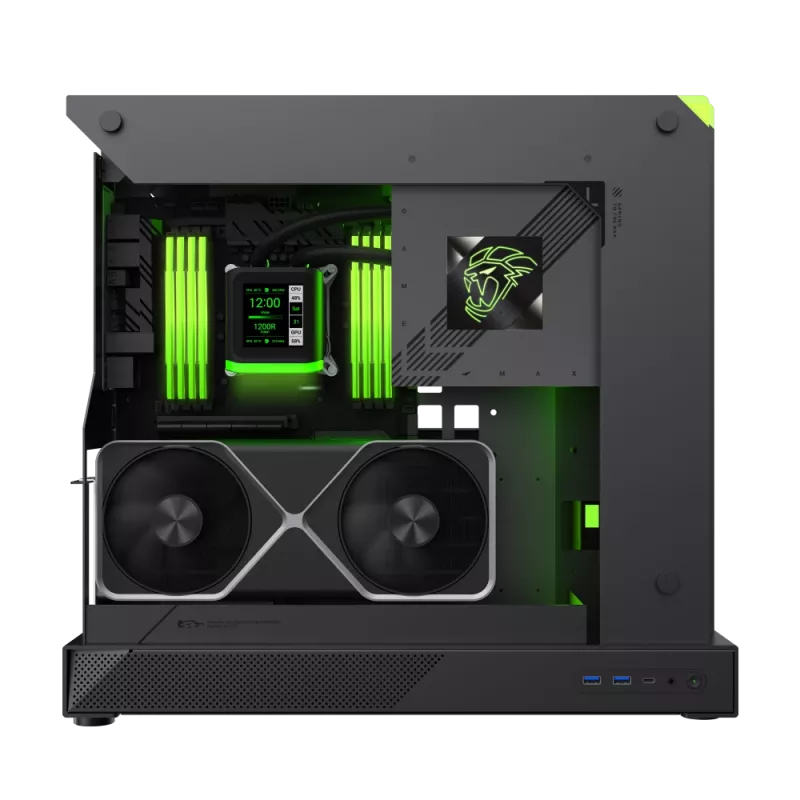 Gamemax Gehäuse | BLADE CONCEPT | Schwarz | ATX | Netzteil nicht enthalten