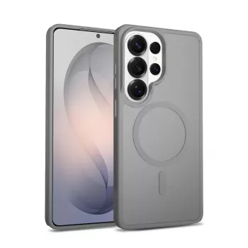 Crong Hybrid Matte Magnetic Hülle für Samsung Galaxy S26 Ultra — TPU/PC, Grau