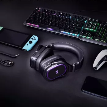 Thermaltake ARGENT H5 RGB, kabellos, Gaming, 20 - 40000 Hz, 412 g, Kopfhörer, Schwarz