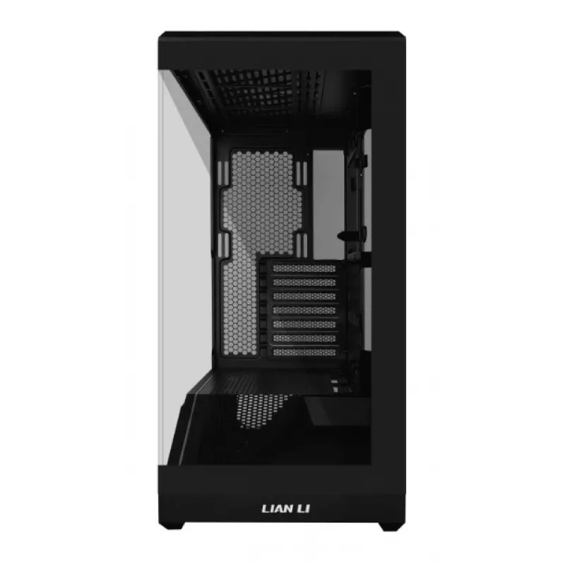 PC-Gehäuse Lian Li Vector V100 Midi Tower – Schwarz mit Seitenfenster, unterstützt 3×120-mm-Seitenlüfter + 1×120-mm-Hecklüfter, 3,5-Zoll-HDD, 2,5-Zoll-SSD, 235,5×446×484,6 mm