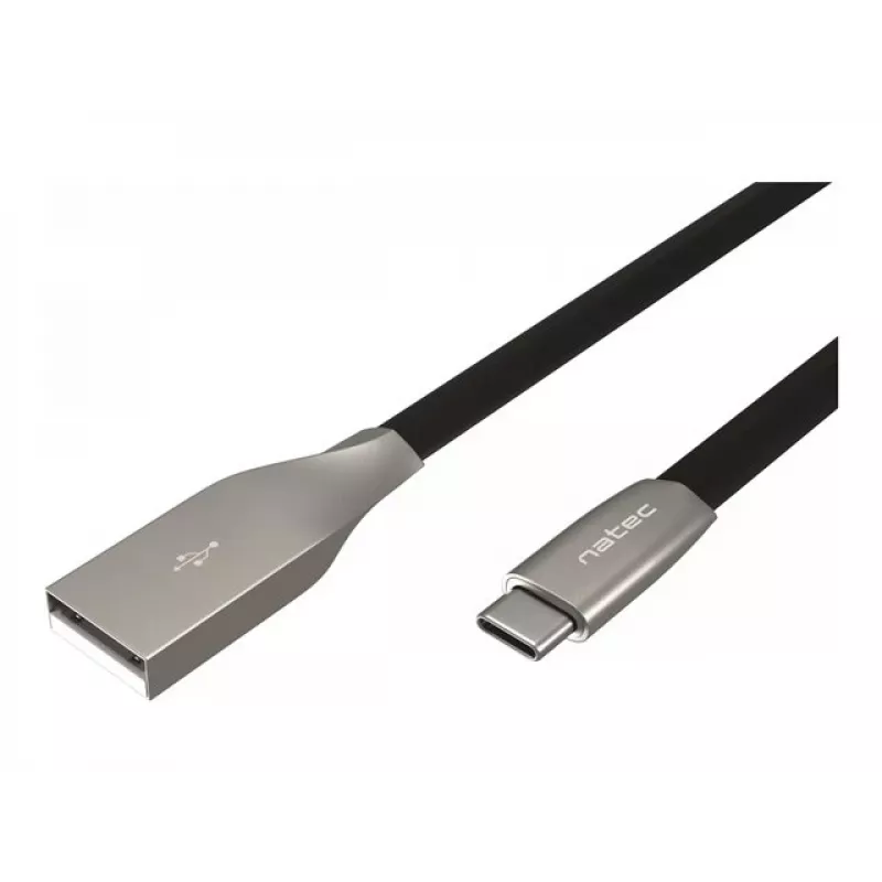 NATEC Kabel USB-C/A 2.0 1m prati 1m schwarz Metall