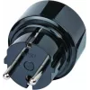 Reiseadapter USA, Japan/geerdeter Stecker, Steckdosenadapter schwarz