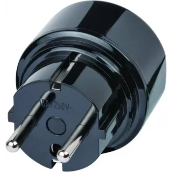 Reiseadapter USA, Japan/geerdeter Stecker, Steckdosenadapter schwarz