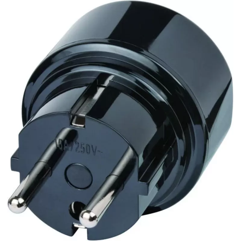 Reiseadapter USA, Japan/geerdeter Stecker, Steckdosenadapter schwarz