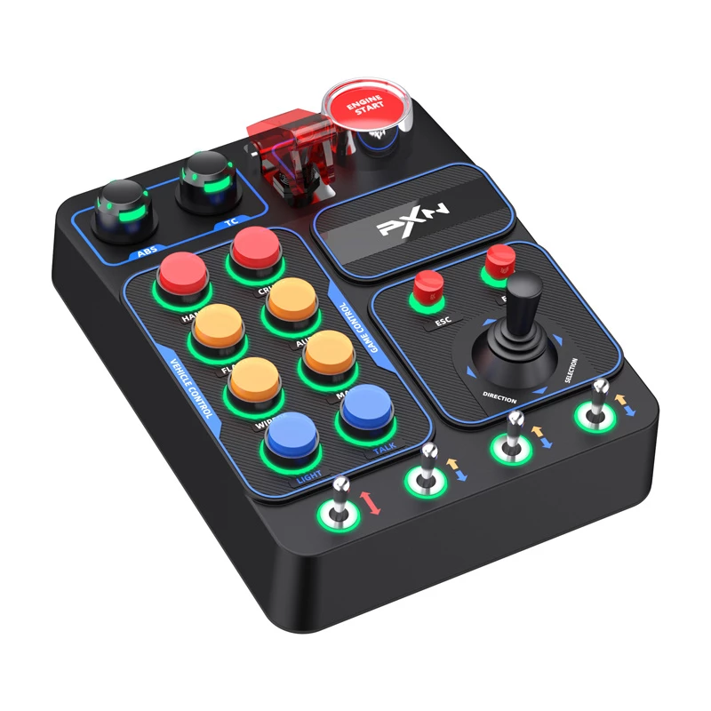 Steuerbox Tastenpanel PXN PXN-CB1 für Simracing — externes Schalterpanel mit mehreren Tasten
