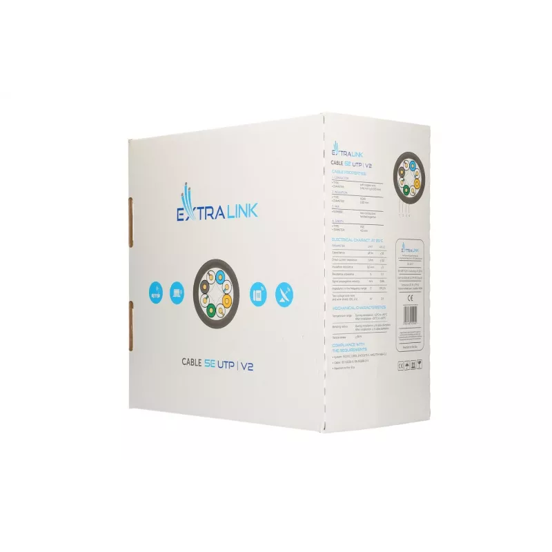 Extralink Twisted-Pair-Kabel CAT5E UTP (U/UTP) V2 Indoor 305M
