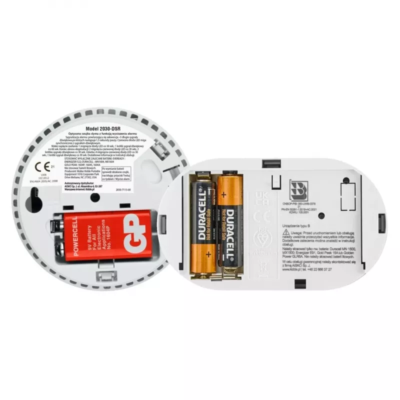 Kohlenmonoxidmelder K5CO + Rauchmelder 2030-DSR3 KIDDE
