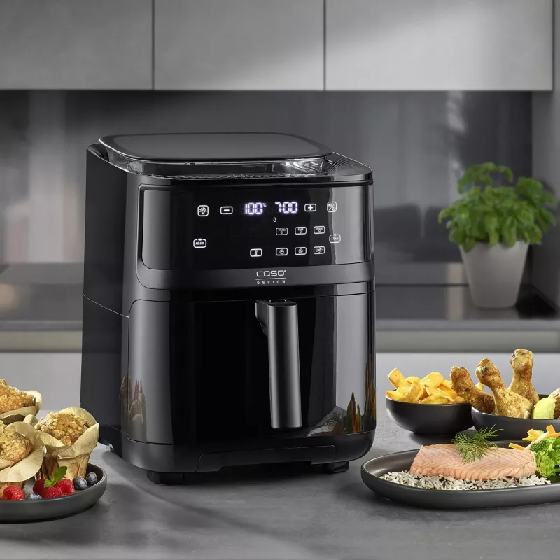 Heißluftfritteuse Caso Steam and AirFry 700, 1700 W, 7 L, schwarz