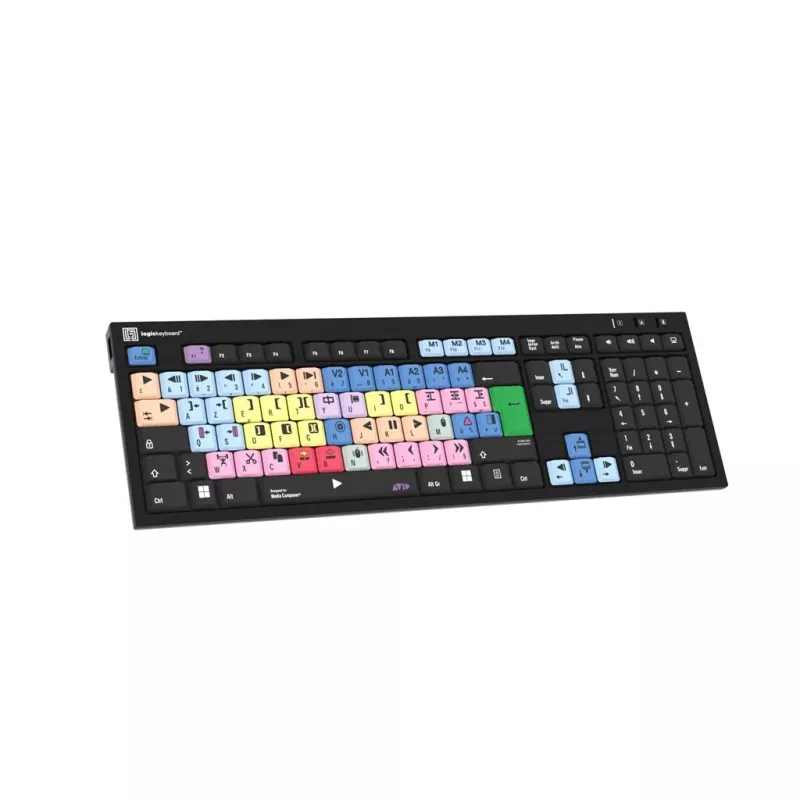 Logickeyboard Avid Media Composer+ LogicLight fr. PC/Schwarz
