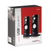 Kabelgebundener 2-Wege-PC-Lautsprecher Audiocore AC860, 2.0 Kanäle, 4 W RMS, USB-Stromversorgung, 3,5 mm Eingang, schwarz