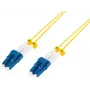 Glasfaser schlank Patchkabel - OS2 - LC-LC Duplex - Singlemode - Gelb - 10 m