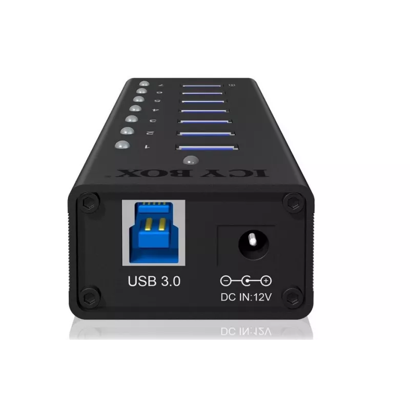 ICY BOX IB-AC618 USB 3.2 Gen 1 (3.1 Gen 1) Type-B 5000 Mbit/s Schwarz