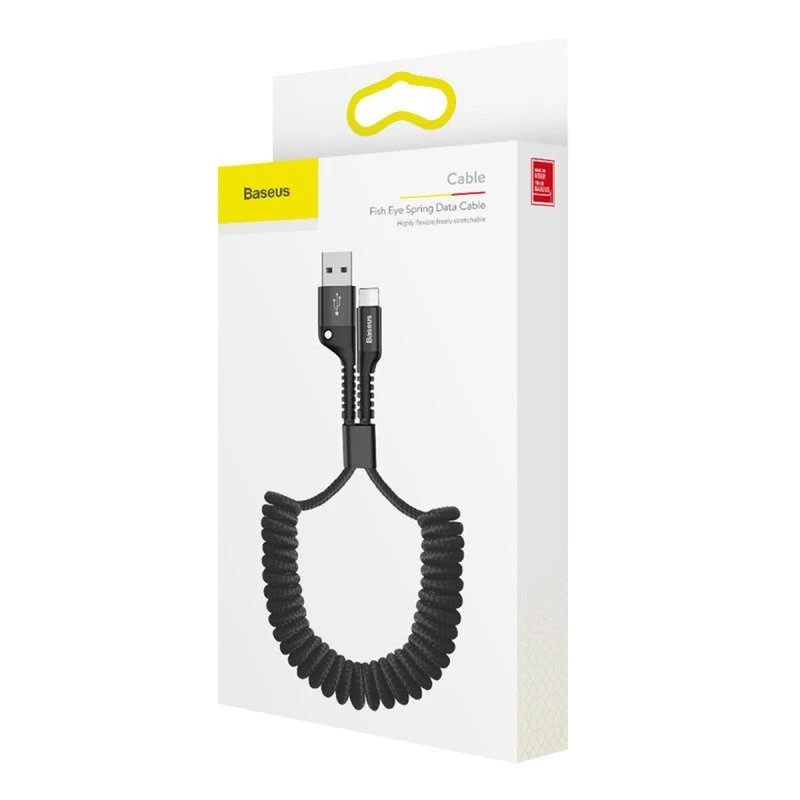 Baseus Spiralkabel Lightning 1m 2A (schwarz)