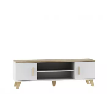 Cama TV stand LOTTA 160 2D2K Weiß/sonoma