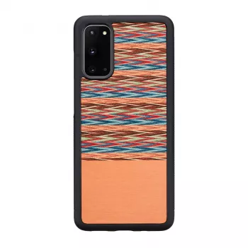 Handyhülle man and wood Galaxy S20 braun kariert schwarz – Schutzhülle für Samsung Galaxy S20