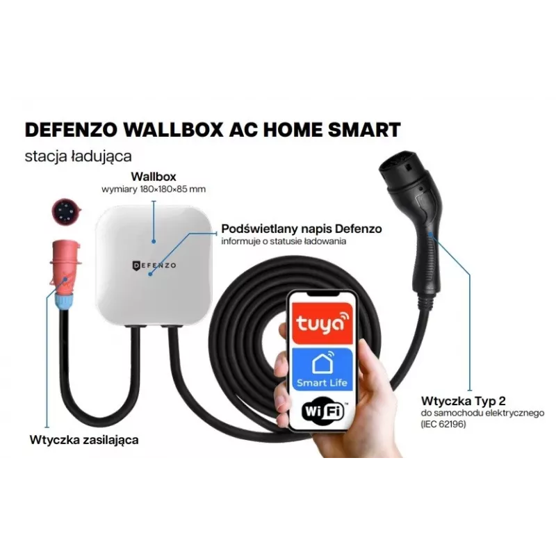 Defenzo Wallbox Home AC11 Smartes Elektroauto-Ladegerät