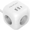 Power Cube QOLTEC 52547 Steckdosenleiste 3×AC-Steckdosen, 2×USB-A, 1×USB-C PD 20W
