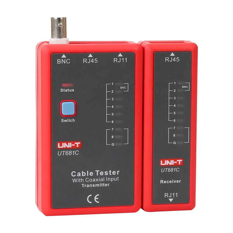 Netzwerkkabel-Tester UT681C mit LCD-Anzeige und Kabellängenmessung