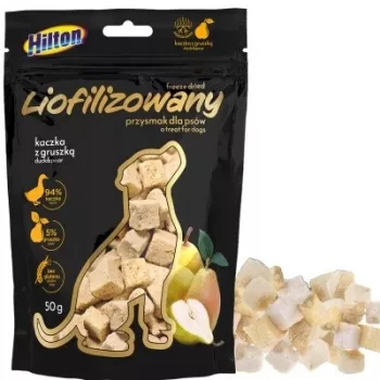 Gefriergetrockneter Hundesnack Hilton mit Ente und Birne, 50 g