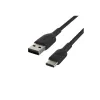 Cable Braided USB-C USB-A 2m Black
