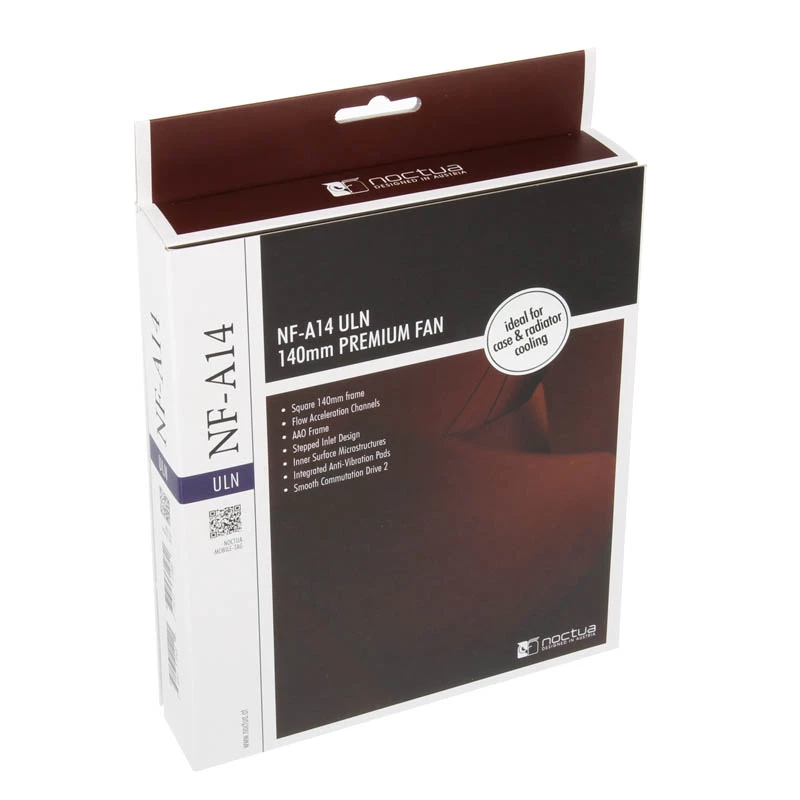 Noctua NF-A14 ULN 140 mm Computer-Gehäuselüfter, 140×25 mm, 600–800 U/min, 79,8 m³/h, 11,9 dB