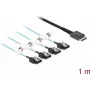Delock OCuLink - Internes SAS-Kabel – SAS 12 Gbit/s – OCuLink (SFF-8611) (M) auf SATA (M) – 1 m (85829)