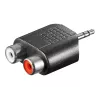 Goobay | RCA-Adapter. AUX-Klinke 3,5 mm Stecker auf 2 Stereo-Buchsen | 11604