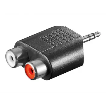 Goobay | RCA-Adapter. AUX-Klinke 3,5 mm Stecker auf 2 Stereo-Buchsen | 11604