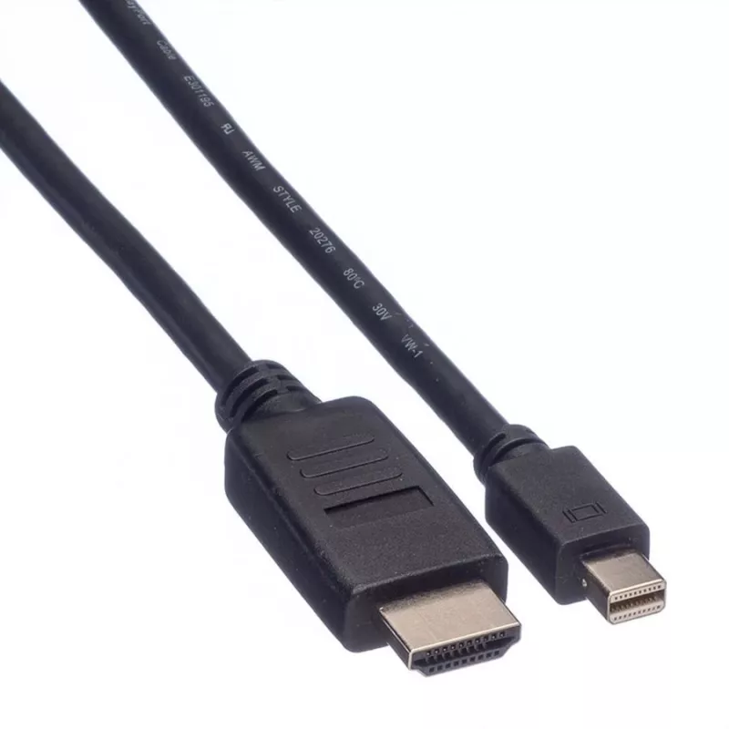 Mini DisplayPort-Kabel VALUE Mini DP-HDTV M/M 2 m