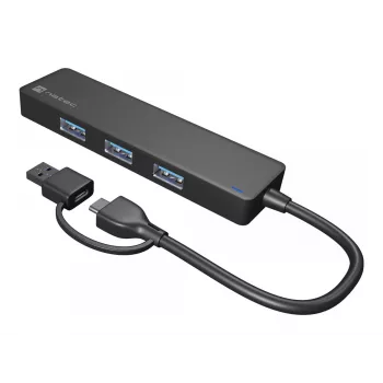 USB Hub NATEC Mayfly USB 3.2 Gen 1 Type-A Type-C 5000 Mbit/s Schwarz