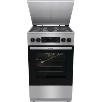 Gorenje GKS5C71XF freistehender Herd mit Backofen Silber
