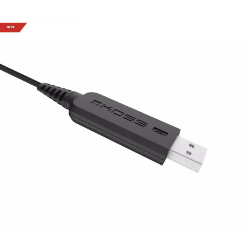 Koss CS200 USB-Headset Kabelgebundenes Kopfband Telefonate/Musik USB Typ-A Schwarz