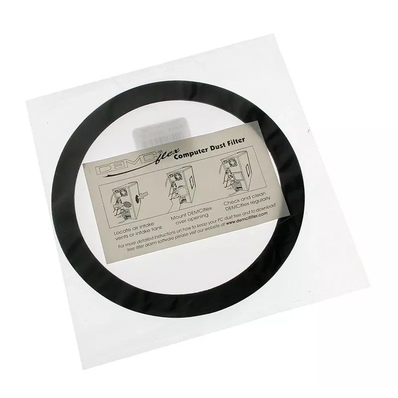 Staubfilter DEMCiflex 120 mm rund, schwarz/weiß für Gehäuselüfter und Lüftungsöffnungen
