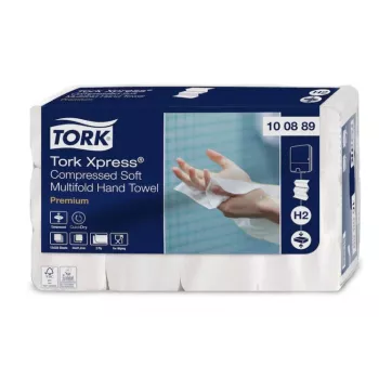 Handtuchblätter Tork Xpress Soft Multifold H2, 2 l, 225 Blatt, 22,2x24 cm, Z, 12 Stück