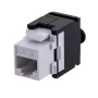 Keystone-Modul A-LAN MKB-U6-1 — RJ45 U/UTP Cat6, 22/26 AWG, schwarz/weißes ABS-Gehäuse
