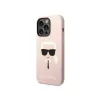 Karl Lagerfeld KLHMP14XSLKHLP iPhone 14 Pro Max 6.7 Hartschale Hellrosa / Hellrosa Silikon Karl inchs Head Magsafe