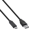 InLine USB 2.0 Kabel USB-C auf A, Schwarz, 1 m, 130 Stück Bulk Pack (B-35731)