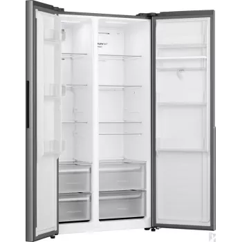Gorenje HZF55082 NRS917E41XWD G400, Freistehend, Amerikanische Tür, Grau, 2 Tür(en), Touch, LED