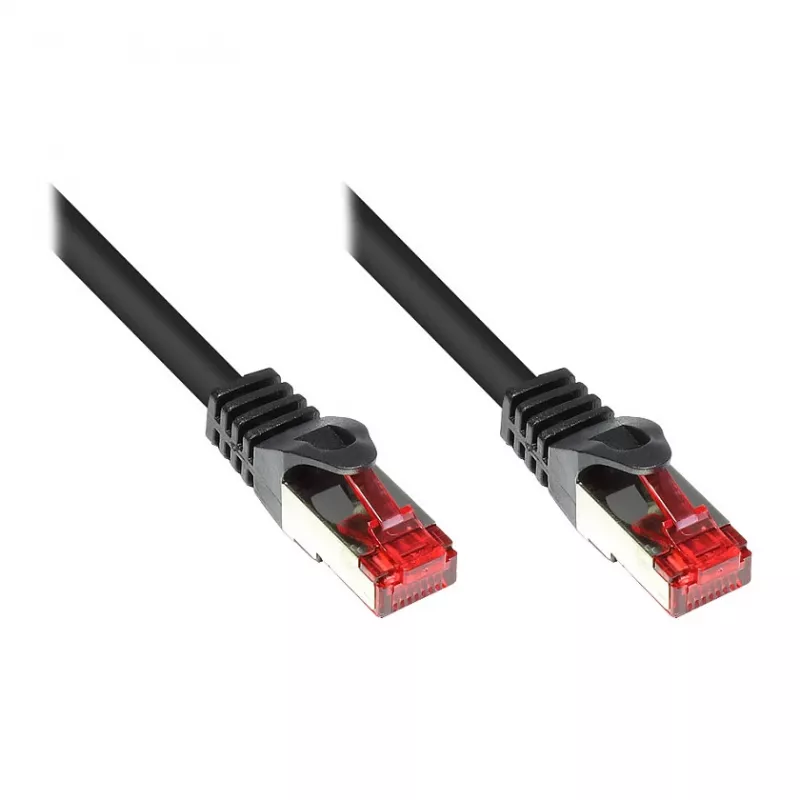Good Connections Cat.6 Patchkabel S/FTP schwarz 0,15m