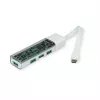 ROLINE mobiler USB 3.2 Gen 1 Hub, 4-fach, Typ A+C Anschlusskabel