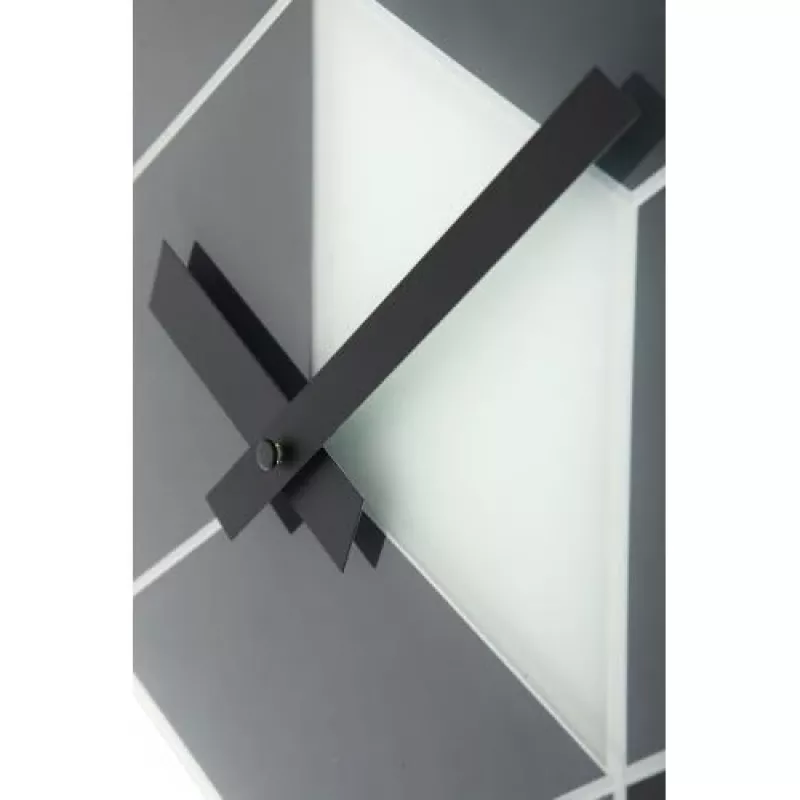 NeXtime klok 8171 Cubic, 43,5x37 cm, Wand, Schwarz/Weiß/Grau