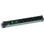 Steckdosenleiste Bachmann 800.3937 19Z 1,5HE mit 6x CEE7/3-Steckdosen