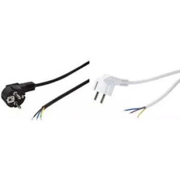 LogiLink - Stromkabel - CEE 7/7 (M) auf ohne Stecker - AC 250 V - 1,5 m - Schwarz