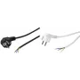 LogiLink - Stromkabel - CEE 7/7 (M) auf ohne Stecker - AC 250 V - 1,5 m - Schwarz